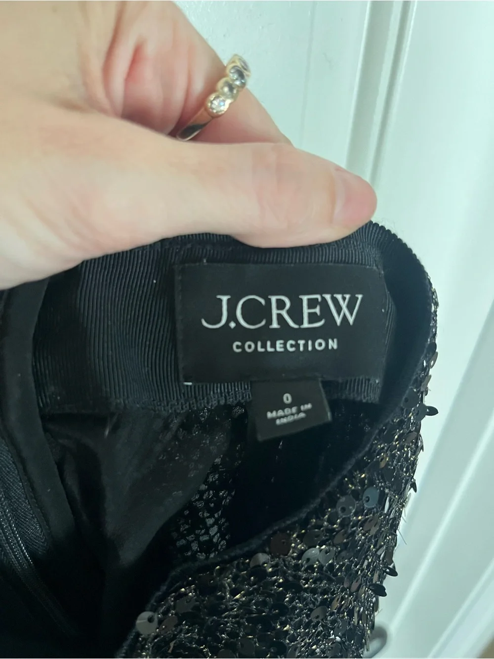 J. Crew Collection Black Sequin skirt